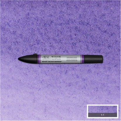 Маркер-кисть "Water Colour", двусторонний, на водной основе, цвет Фиолетовый Диоксазин sela39 YTZ2
