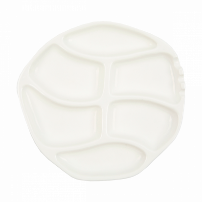 Палитра, керамическая, 6 ячеек, 15x16см, ручная работа