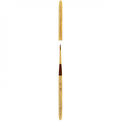 Кисть художественная "Классика", им. колонка, двухстороняя  круглая, №3 и №6, складная ручка