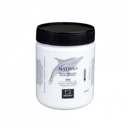 Акриловая краска "Matisso", белила титановые, 300 мл Акриловая краска "Matisso", белила титановые, 300 мл