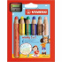 Набор супертолстых цветных карандашей "Woody 3 в 1", 6цв 
