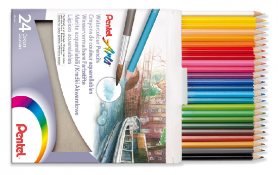 Цветные карандаши акварельные Colour pencils, 24 шт. 