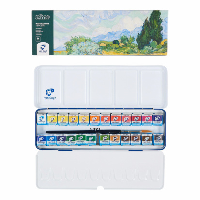 Набор акварельных красок Royal Talens "Van Gogh National Gallery", 24цв кювета металлический короб