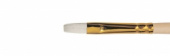 Кисть щетина плоская, длинная ручка "1722" №6, для масла, акрила, гуаши, темперы