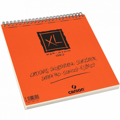 УЦЕНКА Альбом XL для графики, 90гр/м, Слоновая кость, 30х30см, 120л