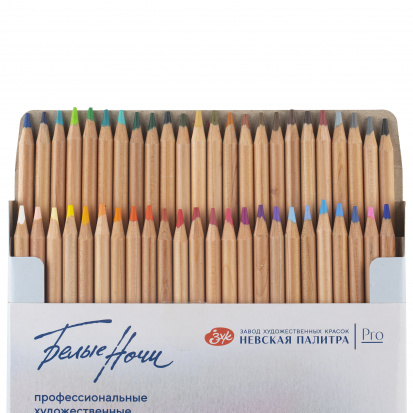 Набор акварельных карандашей "Белые Ночи", 48 цветов, в картонной коробке