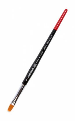 Кисть для акрила"Amsterdam 342S" синтетика мягкая плоская укороченная, ручка короткая №8