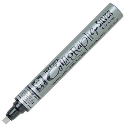 Маркер "Calligrapher" серебряный толстый