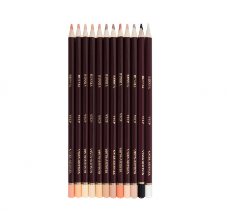 Набор цветных  карандашей  "VISTA-ARTISTA"  Fine  Цвета кожи, заточенный, 12 цв.