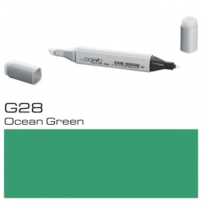 Маркер спиртовой двусторонний Copic "Classic", цвет №G28 зеленый океан