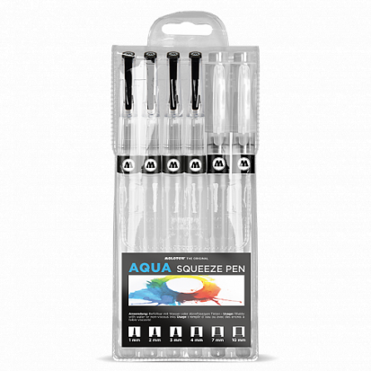 Набор маркеров Molotow "AQUA Squeeze Pen" Basic-Set 2 под заправку