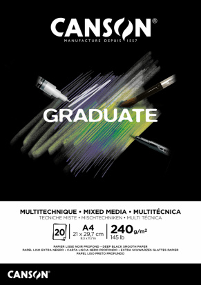 Склейка "Graduate", черный 20л, A4, 240г/м2