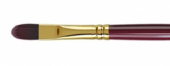 Кисть художественная "Вернисаж", синтетика бордовая, плоскоовальная, длинная ручка №2 sela25