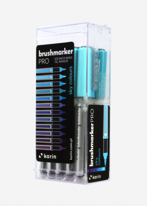 Набор маркеров-кистей "Brushmarker Pro", 12 цв, небесная палитра