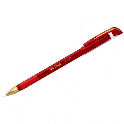 Ручка шариковая "xGold", красная, 0,7мм, игольчатый стержень, грип