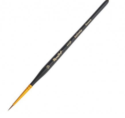 Кисть колонок круглая короткая ручка "111F " №1,5 для акварели, 3шт Кисть колонок круглая короткая ручка "111F " №1,5 для акварели, 3шт