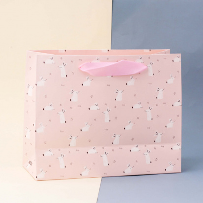 Подарочный пакет "Animals dog", pink