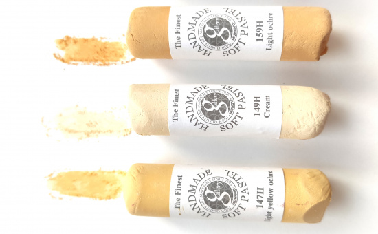 Пастель сухая мягкая круглая ручной работы №149, кремовый