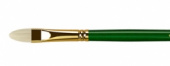 Кисть художественная "Пейзаж", щетина, плоско-овальная, длинная ручка №5