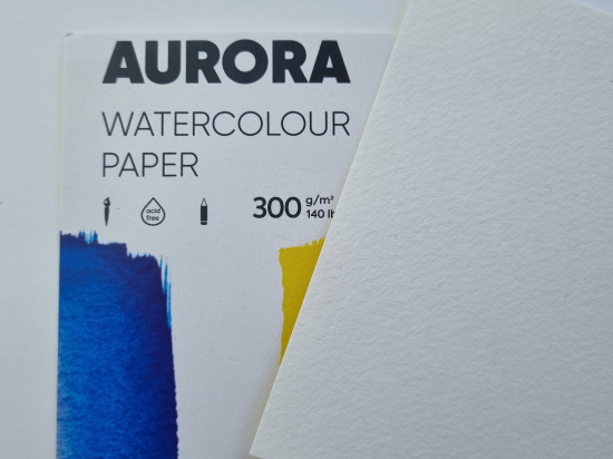 Альбом-склейка для акварели Aurora RAW Cold 18х18 см 20 л 300 г/м² 100% целлюлоза sela25