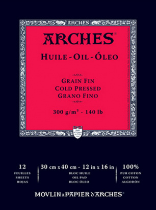 Альбом для масла "Arches" Huile 300г/м2 31x41см 12л склейка
