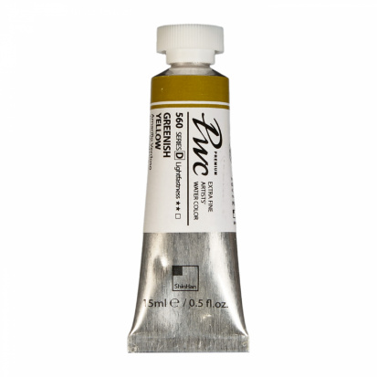 Акварельная краска "Pwc" 560 зеленовато-желтый 15 мл