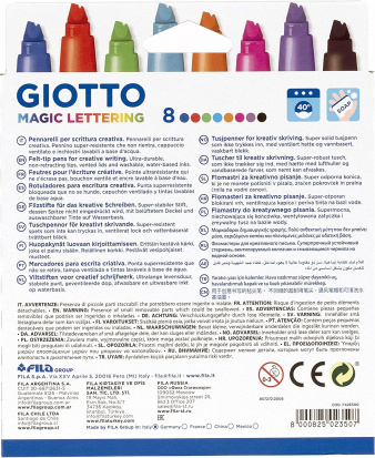 Giotto Magic Lettering 8 цв Магические фломастеры для леттеринга