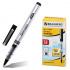 Ручка-роллер "Flagman", корпус серебристый, хромированные детали, узел 0,5мм, линия 0,3мм, черная, ш