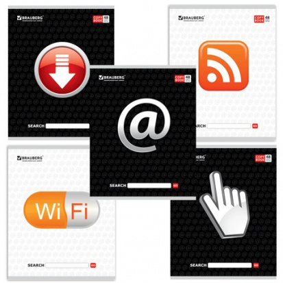 Тетрадь А5, 48 л, ЭКО, линия, обложка картон, В СЕТИ