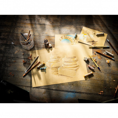 Склейка для пастели "Rembrandt", 180г/м2, A3, 50л, коричневые тона