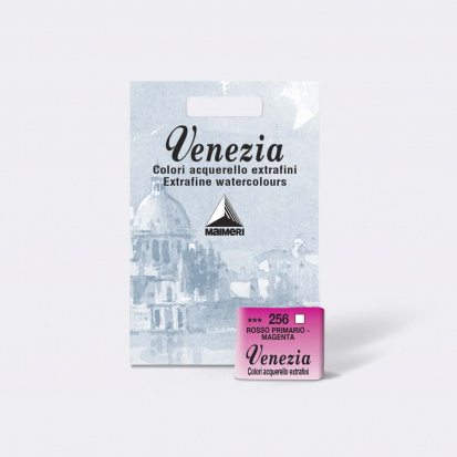 Акварельные краски "Venezia" красный маджента основной, кювета 1,5 ml