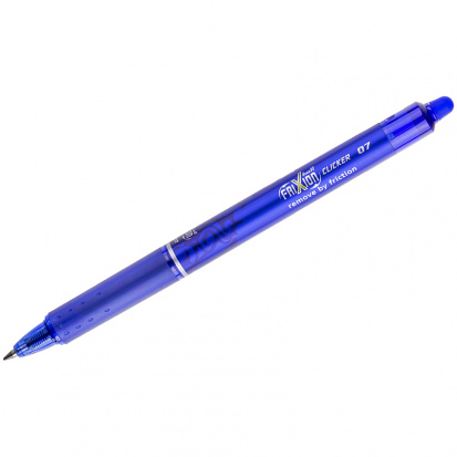 Ручка гелевая автоматическая стираемая "Frixion" синяя, 0,7мм, грип