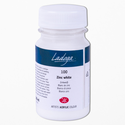 Акрил "Ладога" белила цинковые 100мл