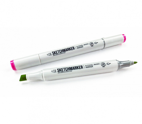 Маркер спиртовой двусторонний "Sketchmarker", цвет №G104 Пастельный зелёный Маркер спиртовой двусторонний "Sketchmarker", цвет №G104 Пастельный зелёный