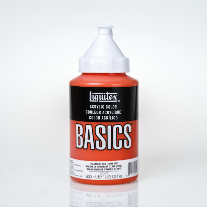 Краска акриловая "Basics", банка 400мл, №510 кадмий красный светлый имит.