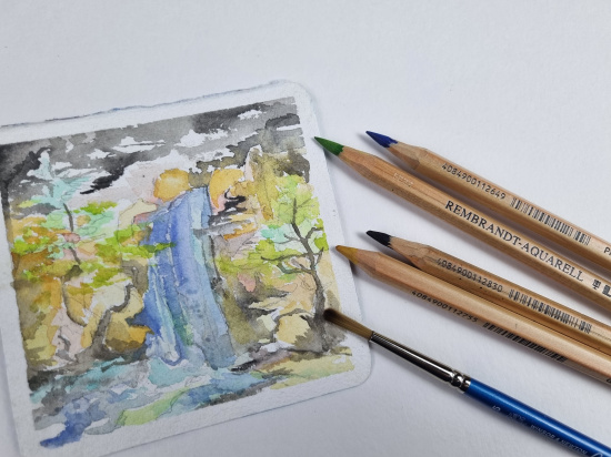 Карандаш профессиональный акварельный "Rembrandt Aquarell" Dark Violet