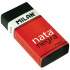 Ластик "Nata Negra 7024", прямоугольный, пластик, картонный держатель, черный, 50*23*10мм