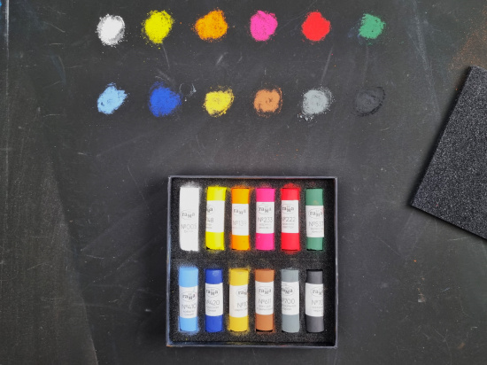 Пастель художественная, 12 цветов, картон. упак.