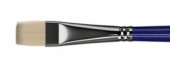 Кисть художественная "Манеж", синтетика упругая, плоская, длинная ручка №12