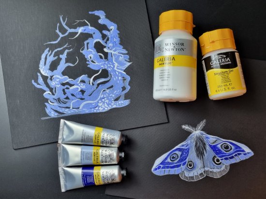 Акриловые краски "Galeria", баночка 500 мл, белый титан