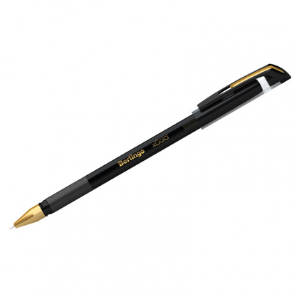 Ручка шариковая "xGold" черная, 0,7мм, игольчатый стержень, грип sela25