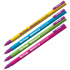 Ручка гелевая "Color Stick" черная, 0,5мм, корпус ассорти sela