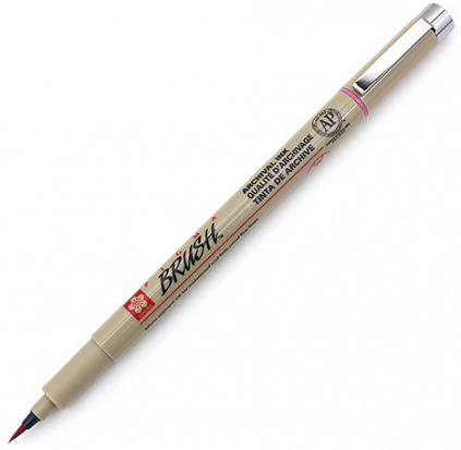 Ручка-кисть "Pigma Brush", Розовый для графики
