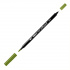 Маркер-кисть двусторонняя "Le Plume II", кисть и ручка 0,5мм, зеленые джунгли