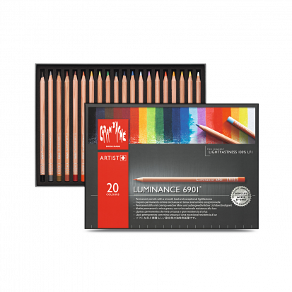 Набор цветных карандашей, "Luminance", 20цв, 3.8мм, металл