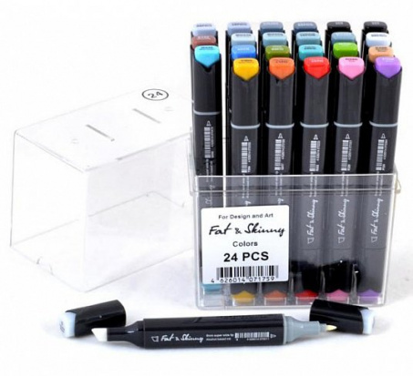 Набор спиртовых маркеров, 24шт Набор спиртовых маркеров, 24шт