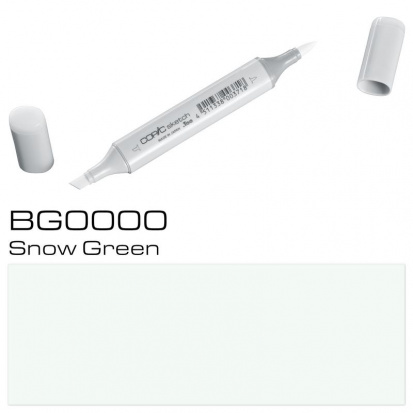 Маркер спиртовой двусторонний Copic "Sketch", цвет №BG0000 снежно-зеленый