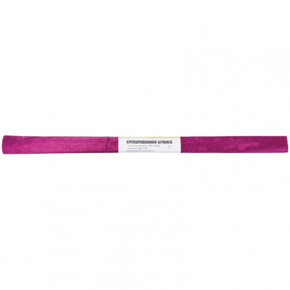 Бумага крепированная 50*100см, 60г/м2, металлик, розовая, в рулоне