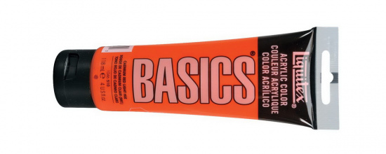 Краска акриловая "Basics", туба 118мл, №510 кадмий красный светлый имит