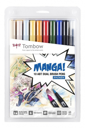 Набор маркеров "ABT" Manga-set "Shonen", 10 pcs. цвета MANGA 1 10